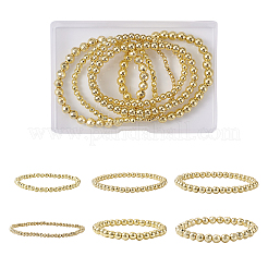 6Pcs 6 Style Synthetic Hematite Round Beaded Stretch Bracelets Set&nbsp;BJEW-SW0001-01