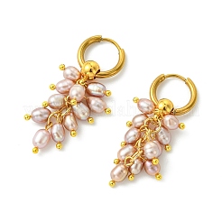 Natural Cultured Freshwater Pearl Cluster Hoop Earring for Women&nbsp;EJEW-JE07187-02