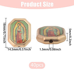 40Pcs Alloy Enamel Beads&nbsp;FIND-CA0011-06A