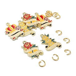 6Pcs 3 Styles Mother's Day Theme Alloy Enamel Pendants&nbsp;ENAM-FP0001-86