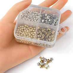 500Pcs 4 Style Iron & CCB & ABS Plastic Spacer Beads&nbsp;DIY-YW0006-96