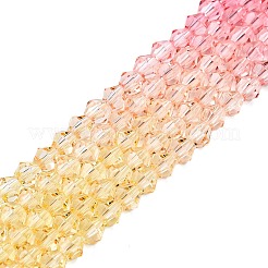 Gradient Color Baking Paint Glass Bead Strands&nbsp;LS-DGLA-A039-T4mm-A02
