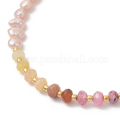 Natural Malaysia Jade & Pearl Beaded Bracelets for Women&nbsp;BJEW-JB13074