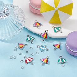 Umbrella Alloy Enamel Pendants&nbsp;ENAM-YW0002-87
