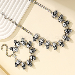 Alloy Skull Link Chain Necklace & Bracelets Sets&nbsp;FS-WG36AE1-01