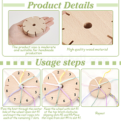 Wood Bracelet Knitters&nbsp;WOOD-WH0029-111