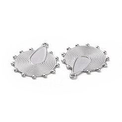 Non-Tarnish 304 Stainless Steel Pendant Cabochons Settings&nbsp;STAS-C003-08P