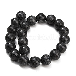 Natural Larvikite Beads Strands&nbsp;GSR18mmC128