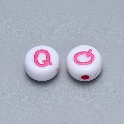 Craft Acrylic Horizontal Hole Letter Beads&nbsp;SACR-S201-11Q