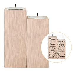 Wood Candle Holder&nbsp;AJEW-WH0268-002