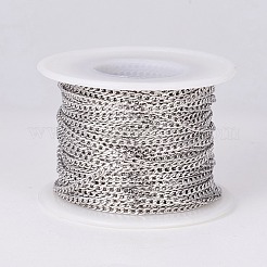 Tarnish Resistant 304 Stainless Steel Curb Chains&nbsp;CHS-E018-05P