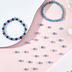 80Pcs Dyed Natural Quartz Round Beads&nbsp;G-SP0001-32