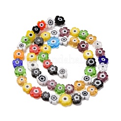 Handmade Millefiori Glass Bead Strands&nbsp;LAMP-J035-8mm-40