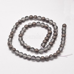 Frosted Electroplate Synthetic Quartz Bead Strands&nbsp;EGLA-J064-8mm-HP03