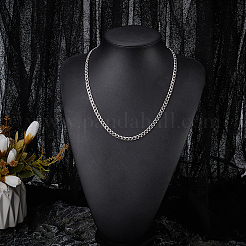 1Pc 304 Stainless Steel Cuban Link Chain Necklaces for Men Women&nbsp;NJEW-BM0001-08F