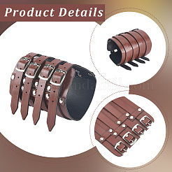 1Pc Viking PU Leather Cord Bracelets&nbsp;BJEW-CL0001-46A