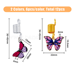 12Pcs Alloy Hair Coil Cuffs Set&nbsp;PALLOY-PH01465