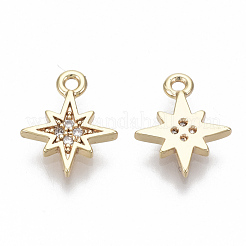 Brass Micro Pave Cubic Zirconia Charms&nbsp;KK-S348-498-NF
