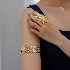 Flower Alloy Cuff Bangles & Rings Sets&nbsp;FS-WGF897A-01