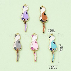 5Pcs 5 Colors Eco-Friendly Alloy Enamel Pendants&nbsp;ENAM-YW0003-57