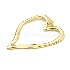 Heart Rack Plating Brass Big Pendants&nbsp;X-KK-Z067-10G