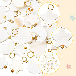 50Pcs Natural Freshwater Shell Pendants&nbsp;FIND-SC0020-74