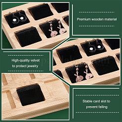 8-Grid Wood Earring Display Board&nbsp;EDIS-WH0016-010B