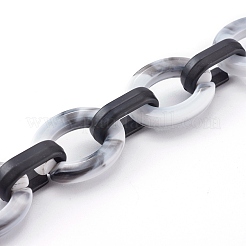 Imitation Gemstone Style & Opaque Spray Painted Acrylic Cable Chains&nbsp;AJEW-JB00910-01