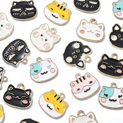 32Pcs 8 Styles Alloy Enamel Pendants&nbsp;ENAM-CJ0003-20