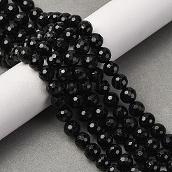Natural Black Tourmaline Beads Strands&nbsp;G-S345-8mm-002