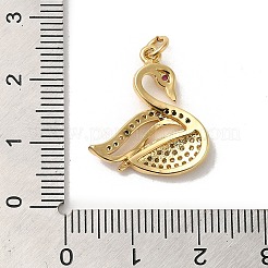 Rack Plating Brass Micro Pave Cubic Zirconia Pendants&nbsp;KK-K377-31G