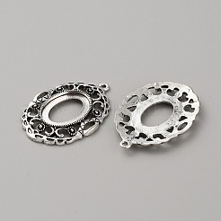 Tibetan Style Zinc Aolly Cabochon Connector Settings&nbsp;FIND-WH0152-305H