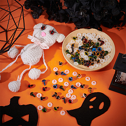 70 Sets 7 Colors Craft Plastic Doll Eyes&nbsp;DIY-PH0017-49