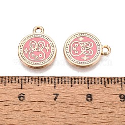 Rack Plating Alloy Enamel Pendants&nbsp;ENAM-N070-01C-02G-02