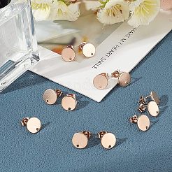 PVD Vacuum Plating 304 Stainless Steel Stud Earring Findings&nbsp;STAS-UN0016-05B-RG