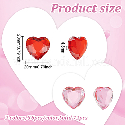 72Pcs 2 Colors Glass Rhinestone Cabochons&nbsp;RGLA-FG0001-22
