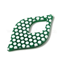 Opaque Polka Dot Pattern Resin Pendants&nbsp;FIND-H021-01A