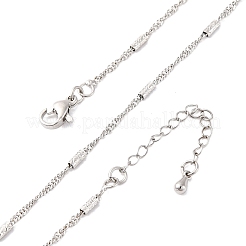 Brass Singapore Chains Necklaces for Women&nbsp;NJEW-D302-04P
