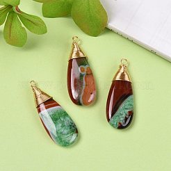 Natural Brazilian Agate Pendants&nbsp;PALLOY-JF01324-02