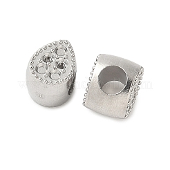 304 Stainless Steel European Bead Rhinestone Settings&nbsp;STAS-D307-01B-P