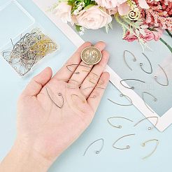 80Pcs 4 Colors Brass Earring Hooks&nbsp;KK-FH0004-45