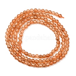 Natural Orange Garnet Beads Strands&nbsp;G-H358-A03-3mm-01