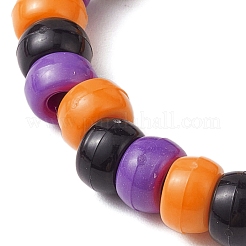 2Pcs 2 Styles Pumpkin Plastic Beaded Stretch Bracelet Sets&nbsp;BJEW-JB10888