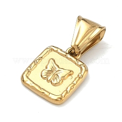 Textured 304 Stainless Steel Pendants&nbsp;STAS-D225-01G