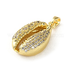 Brass Micro Pave Cubic Zirconia Pendants&nbsp;KK-P320-01C-G