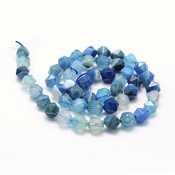 Natural Striped Agate/Banded Agate Beads Strands&nbsp;G-F523-03E-8mm