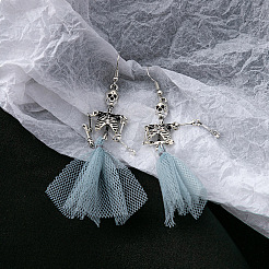 Alloy Skeleton Dangle Earrings&nbsp;FS-WGB7D7C-02