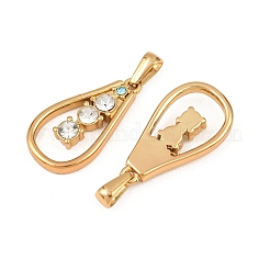 304 Stainless Steel Rhinestone Pendants&nbsp;STAS-P438-16G