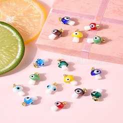 16Pcs 8 Colors Handmade Lampwork Pendants&nbsp;LAMP-FS0001-47