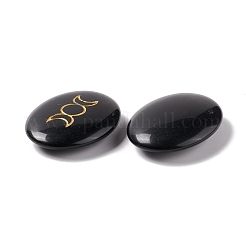 Natural Obsidian Healing Massage Palm Stones&nbsp;G-E579-03D